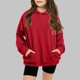 thumbnail image 4 of KAUOD Soft Cotton Hoodies for Teen Girls Plain Loose Pullover Hoodie Sweatshirts Clothes with Pockets Casual Cute Tops, 4 of 9