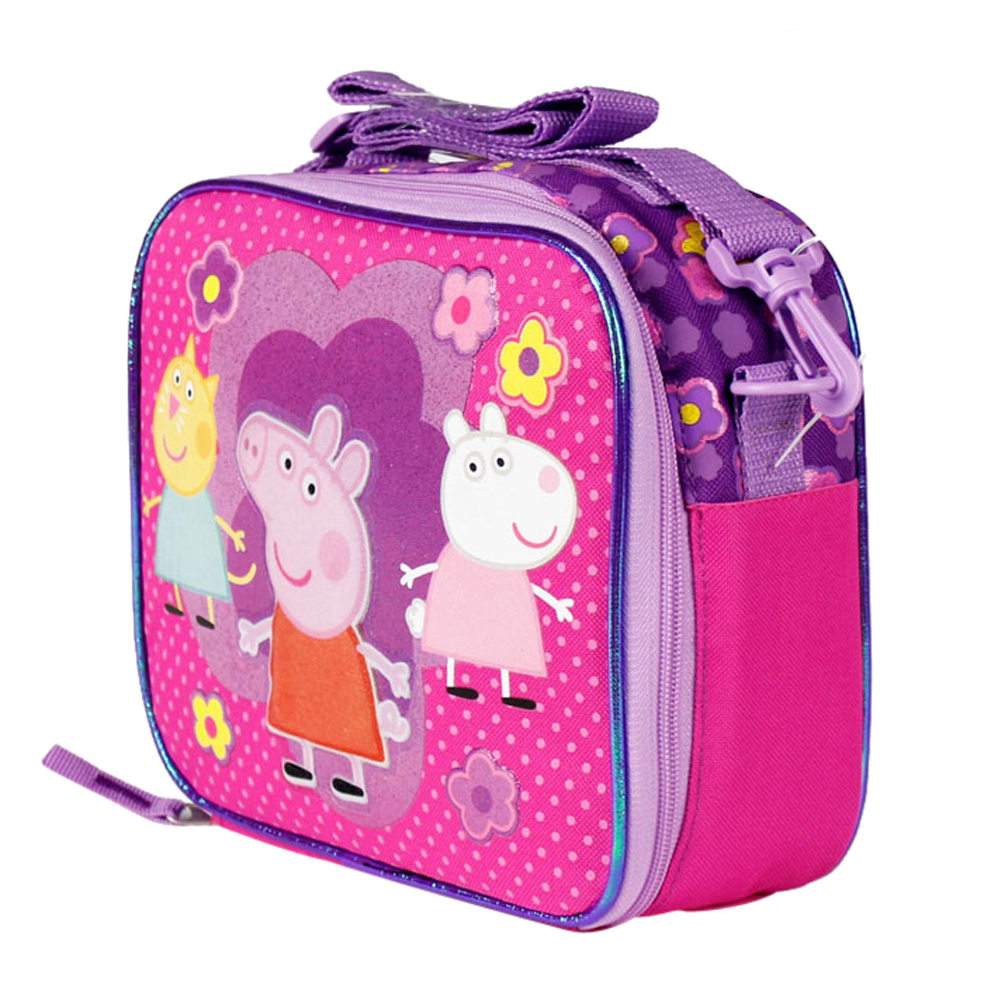 Peppa Pig Girls Lunch Set Pink 3 Piece Bag, Lunch Box & Bottle - Quickdraw  Supplies