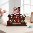 thumbnail image 1 of Figura de madera infantil con clavel en forma de corazón, decoración para el Día de la Madre, recuerdo para el hogar, regalo para mamá., 1 of 7