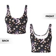 thumbnail image 5 of Haiem Snake And Floral1 Pattern Womens Sports Bra - U Neck Padded Low Impact Yoga Bra Workout Crop Top Gym Moisture-Wicking Workout Vest -, 5 of 9