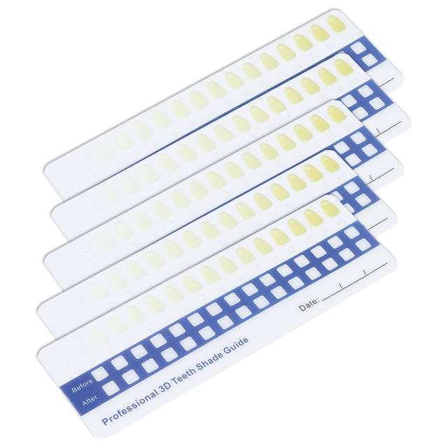 Gráfico de color de los dientes, Guía de Sombra de Blanqueamiento Compacta de Dientos Portátil