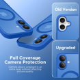 thumbnail image 6 of Magnetic Compatible with iPhone 16 Case, Upgraded [Full Camera Protection] [Compatible with MagSafe] Protective Translucent Matte Women Girl Phone Case Cover, Klein Blue, 6 of 14