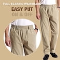 thumbnail image 2 of Jeans de cintura elástica para hombre, pantalones casuales de sarga Black(twill) 42W x 30L Black(twill) 42W x 30L Xishao ropa, 2 of 2