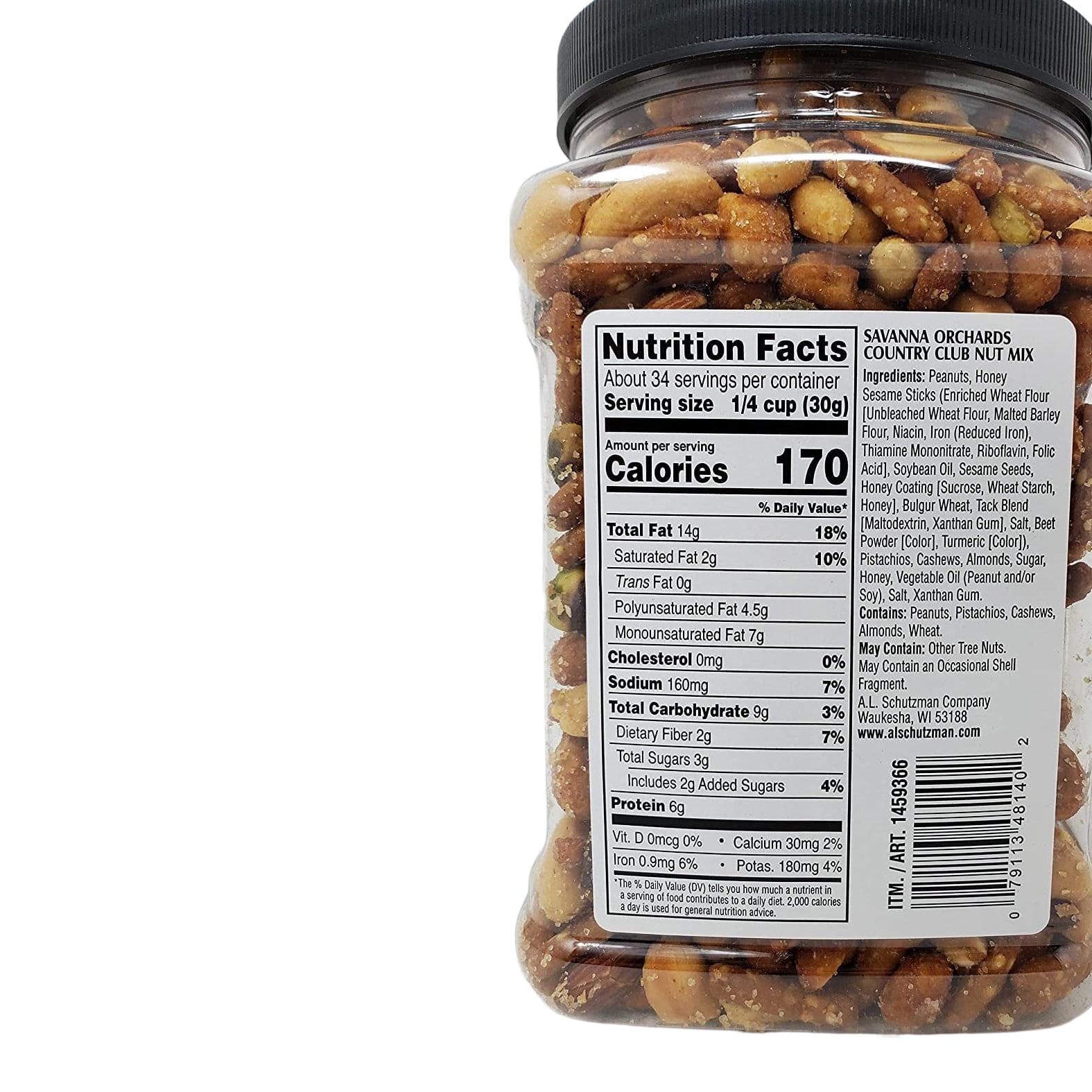 Savanna Orchards Country Club Nut Mix Trail Mixes 2.25 Pound