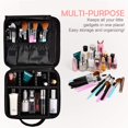 thumbnail image 3 of Bvser Estuche de Maquillaje de Viaje, Organizador de Estuche de Tren Cosmético Bolsa de Maquillaje de Almacenamiento de Artista Portátil con Divisores Ajustables para Cosméticos Pinceles de Maquillaje, 3 of 5