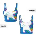 thumbnail image 5 of Picia Cool Unicorn Star Golden Sports Bra for Women,Padded Strappy Sports Bras Medium Support Yoga Bra with Removable Cups,Running Yoga Bra-XX-Large, 5 of 9