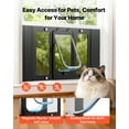 thumbnail image 4 of VEVOR Cat Door for Window, Adjustable to Fit Window Width 27"-32", 4 Secure Lock Modes, Aluminum Frame and High-Transparency Glass, Magnetic Closure, Weatherproof Quick-Fit Pet Door for Cats, Black, 4 of 9