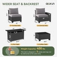 thumbnail image 6 of Aoxun 7 Pcs Outdoor Patio Furniture Sets with with 44'' Fire Table, Widen Armrests Wicker Outdoor Sectional for Backyard (Waterproof Cover Include), 6 of 6