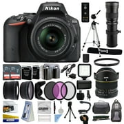 Nikon D5500 Digital Camera 18-55mm Lens + 6.5mm f/3.5 Fisheye Lens + 420-1600mm f/8.3 Telephoto Lens + 128GB Memory + (2) Battery + Charger + LED Light + Monopod + Tripod + Backpack + Case + Filters