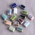 thumbnail image 4 of U8MO 10pcs Rectangle Cuboid Shape 12x8mm Flambed Glazed Enamal Ceramic Porcelain Bead-13#, 4 of 6