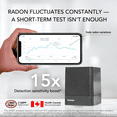 thumbnail image 2 of Ecosense EQ100W EcoQube, Digital Radon Detector, Fast Capture of Fluctuating Levels, Short & Long-Term Continuous Monitoring with Trend Charts, Remote Data Access, Works with IFTTT, 2 of 7