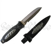 Scuba Low Volume Spearfishing 10" Stainless Point-Tip Dive Knife w/ Straps