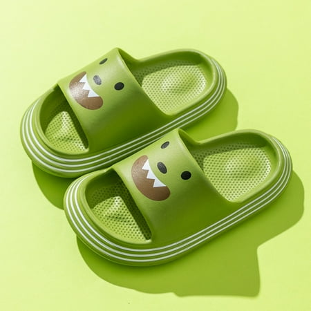 

Toyella Cute And Simple Thick-soled Children s Soft-soled Slippers Green 210