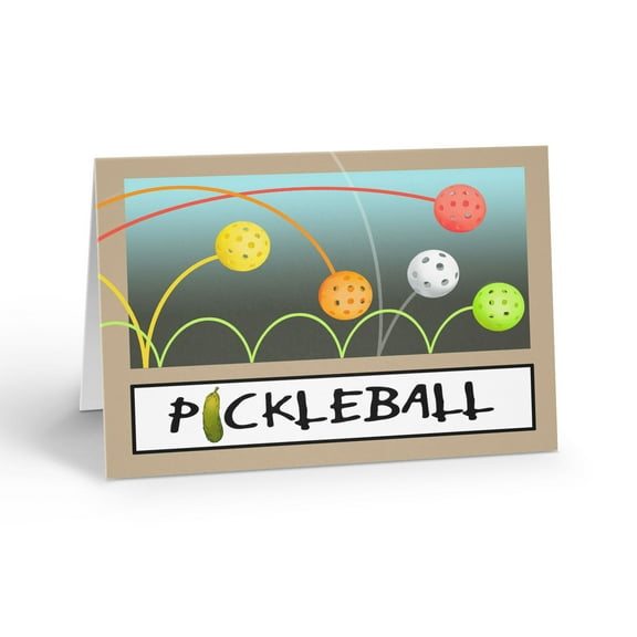 Pickleball Blank Note Card - 10 Pickleball Note Cards with Envelopes - 14412
