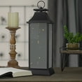 thumbnail image 3 of Northlight LED Lighted Flickering Lantern - 19" - Black, 3 of 6
