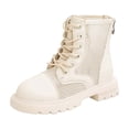 thumbnail image 3 of JTieacloth Girls Ankle Boots Breathable Mesh Cutout Girls Boots With Soft Sole Fashionable Ankle Booties For Everyday Wear And Performances,White, 3 of 6