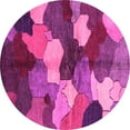 thumbnail image 1 of Ahgly Company Indoor Round Abstract Pink Modern Area Rugs, 3' Round, 1 of 4