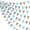 Blue, variant on 32Ft Western Party Decorations Western Cowboy Triangle Banner Flag Fabric Pennant Garland Streamer for Cowboys Redeo Birthday Wild West Baby Shower Cowgirls Bachelorette Farm Cow Wild Party Decor
