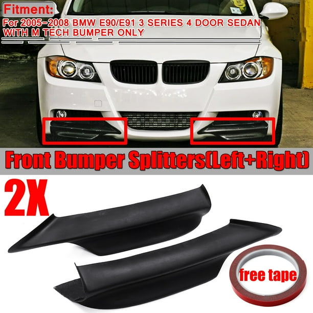 Matte Black Front Bumper Splitter Lip For BMW E90 E91 335i 328i