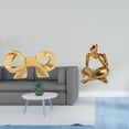 thumbnail image 2 of Tirador de latón con forma de lazo para cajones de cocina y armarios, con decoración de estatua abstracta de un pensador para mesa o salón., 2 of 8