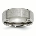 thumbnail image 1 of Titanium Beveled Edge 8mm Satin and Brushed Band Size 15, 1 of 3
