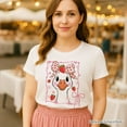 thumbnail image 5 of Coquette Goose with Strawberry Bow T-Shirt, Navy, Black and White Cute Tee, 5 of 11