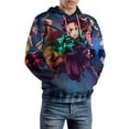 thumbnail image 5 of Demon Slayer Unisex Sweatshirts Loose Pullover Sweater Hooded Hoodie 3D Printing Jacket Winter Fall Clothes M, 5 of 7