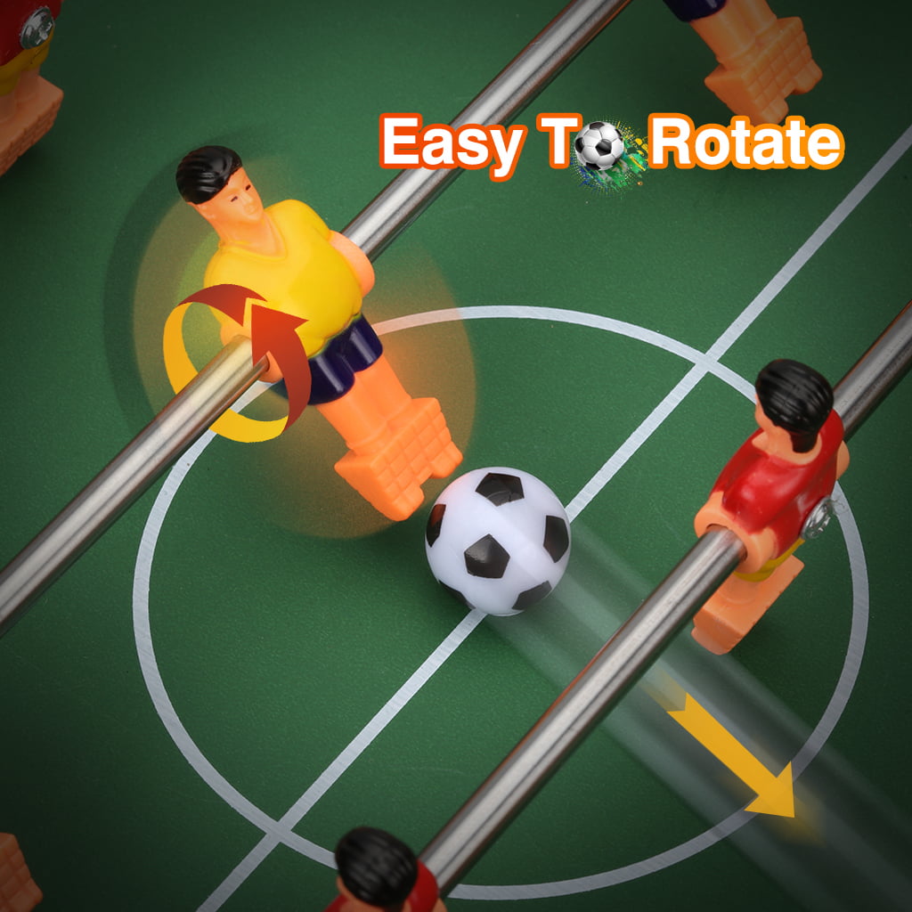 Virhuck 9" Portable Mini Tabletop Foosball 6 Rows Table Football Soccer Game Toy 