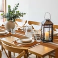 thumbnail image 6 of Burnt Orange Beige Striped Round 15 Inch Placemats Set of 6, Modern Farmhouse Retro Lines HeatResistant Non Slip Place Mats for Dining Table, Wipeable Braided Kitchen Table Mats for Housewarming, 6 of 9