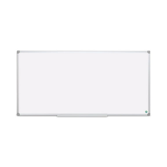 MasterVision Whiteboard Magnetic Porcelain Earth Dry Erase Board, 48" x 96" with Aluminum Frame