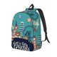thumbnail image 1 of Disketp Let's go Travel Mochila de Lona Estampada, Mochila Escolar de Viaje Ligera para Estudiantes y Portátil-Medium, 1 of 5