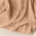 thumbnail image 6 of Womens 2 Piece Linen Suits 2026 Summer Plus Size 3/4 Sleeve Embroidered Tops Wide Leg Pants Casual Boho Beach Cute Outfits, 6 of 6