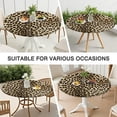 thumbnail image 7 of Brown and Black Leopard Print Round Fitted Tablecloth with Elastic Edge,Dining Table Cover Waterproof,Outdoor Round Tablecloth for Camping,Dining,Indoor and Outdoor, 7 of 7