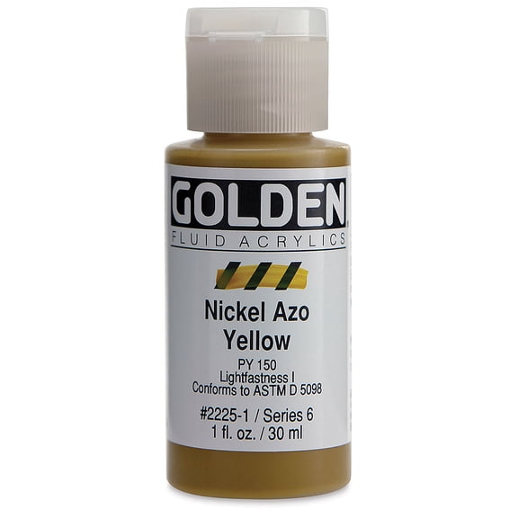 Golden� Fluid Acrylic, 1 oz., Nickel Azo Yellow