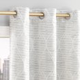 thumbnail image 2 of (4 pack) Sun Zero Alaster Geometric Ogee 100% Blackout Grommet Curtain Panel, 40"x84", White, 2 of 9