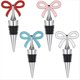 thumbnail image 1 of Juego de 4 Tapones de Vino Reutilizables con Sello de Silicona para de Vacío, Ideales para Fiestas, , para Mujeres, Color Plateado., 1 of 5