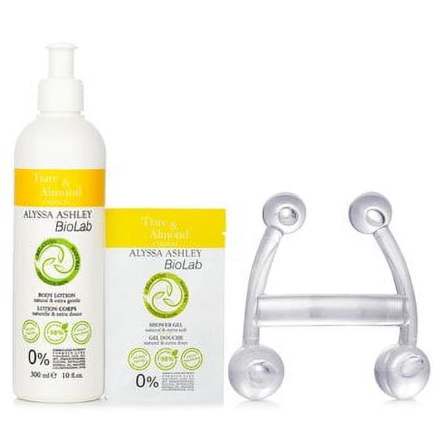Loción corporal + gel de ducha + masajeador Alyssa Ashley Biolab