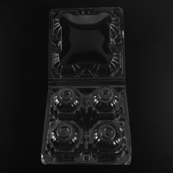 250Pcs Plastic Egg Cartons Bulk Clear Chicken Egg Tray Holder for Family Pasture Chicken Farm Business Market- 4 Grids