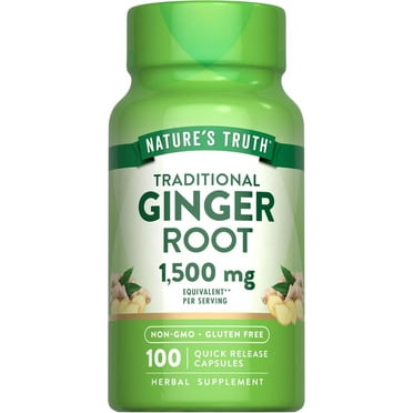 Ginger Root Capsules | 1500 mg | 100 Count | From Ginger Root Extract | by Nature's Truth