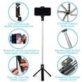 3 in 1 Extendable Selfie Stick & Tripod with Detachable Bluetooth
