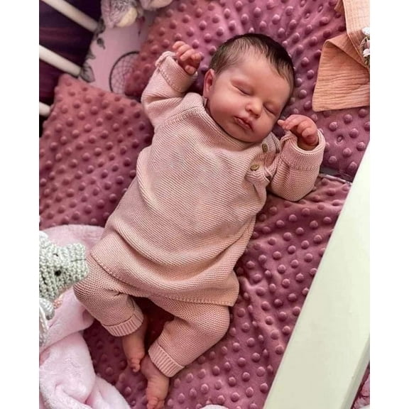 iCradle Lovely Lifelike Reborn Baby Dolls Girl Soft Full Body Cuddly Sleeping Realistic Newborn Babies Gift for Kids 3 