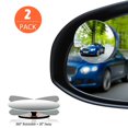 thumbnail image 1 of 2pcs/Adjustabe 360 Degree HD Glass Convex Car Motorcycle Blind Spot Mirror Parking Rear View Mirror Rain Shade, 1 of 4
