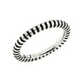 thumbnail image 2 of 925 Sterling Silver Oxidized Platinum Plated Plain Silver Striped Stackable Women Valentines Day Gifts Ring, 2 of 4