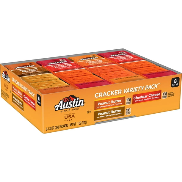 Austin Sandwich Crackers, Single Serve Snack Crackers, Office and Kids
