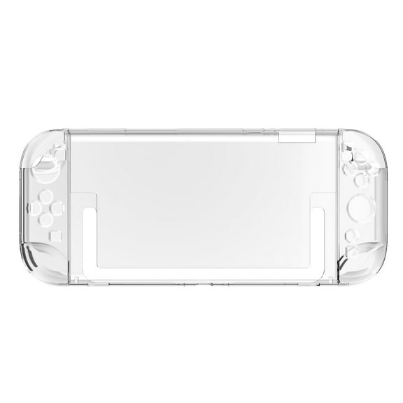Transparent PC Protective Case for Nintendo Switch OLED - Crystal Clear Split Design