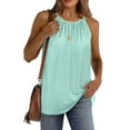 thumbnail image 4 of Xunlbb Womens Tank Tops Sleeveless Tank with Halter Neck Loose Fit Tops Formal Outfit for Dating Party Summer Beach Fashion Casual Daily Outfit Plus Size, 4 of 9