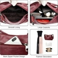 thumbnail image 4 of Womens Shoulder Handbag PU Leather Crossbody Bags Fashion Ladies Tote Purse Roomy Multiple Pockets Bag, 4 of 7
