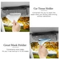thumbnail image 5 of OTOSTAR Bling Bling Car Sun Visor Tissue Box Mask Holder, Pure Handmade Crystal Auto Napkin Box Holder PU Leather Backseat Paper Towel Box with 1 Tissue Refill (White), 5 of 8