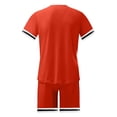thumbnail image 6 of Short Sets for Men Short Sleeve Crewneck T Shirt and Bermuda Shorts 2 Piece Matching Set Mens Summer Outfits, 6 of 6