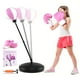 thumbnail image 1 of Costway Saco de boxeo para niños, soporte ajustable, guante de boxeo, pelota de velocidad con bomba, color rosa, 1 of 4